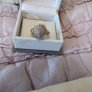 10k gold diamond cluster ring